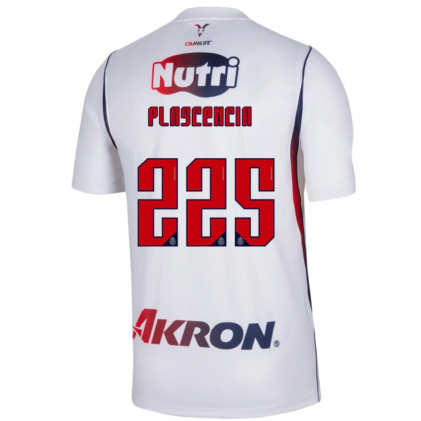 Danxen Enfant Maillot Osvaldo Plascencia #225 Blanc Bleu Marine Rouge Tenues Extérieur 2026/27 T-Shirt