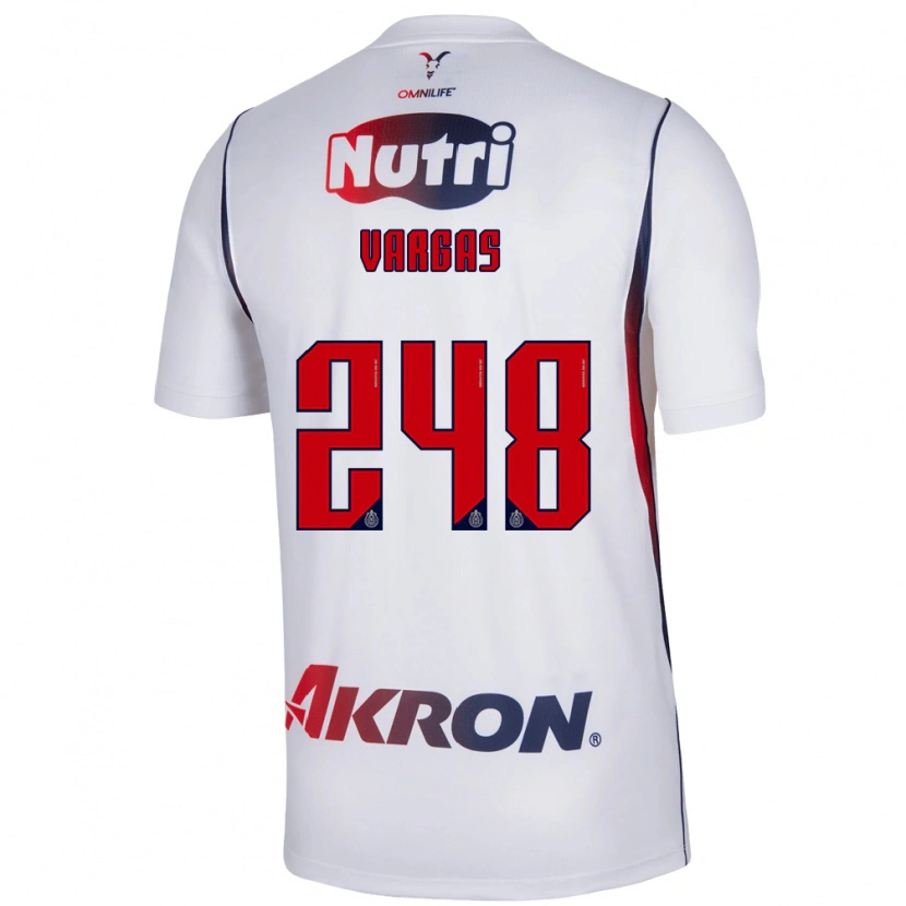 Danxen Enfant Maillot Uziel Vargas #248 Blanc Bleu Marine Rouge Tenues Extérieur 2026/27 T-Shirt