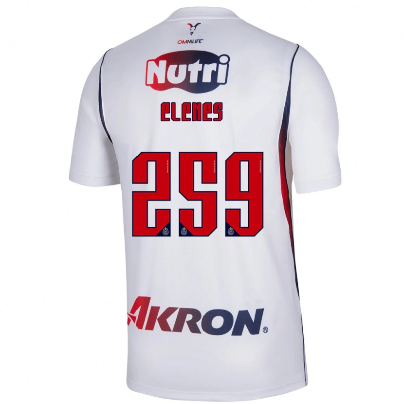 Danxen Enfant Maillot José Elenes #259 Blanc Bleu Marine Rouge Tenues Extérieur 2026/27 T-Shirt