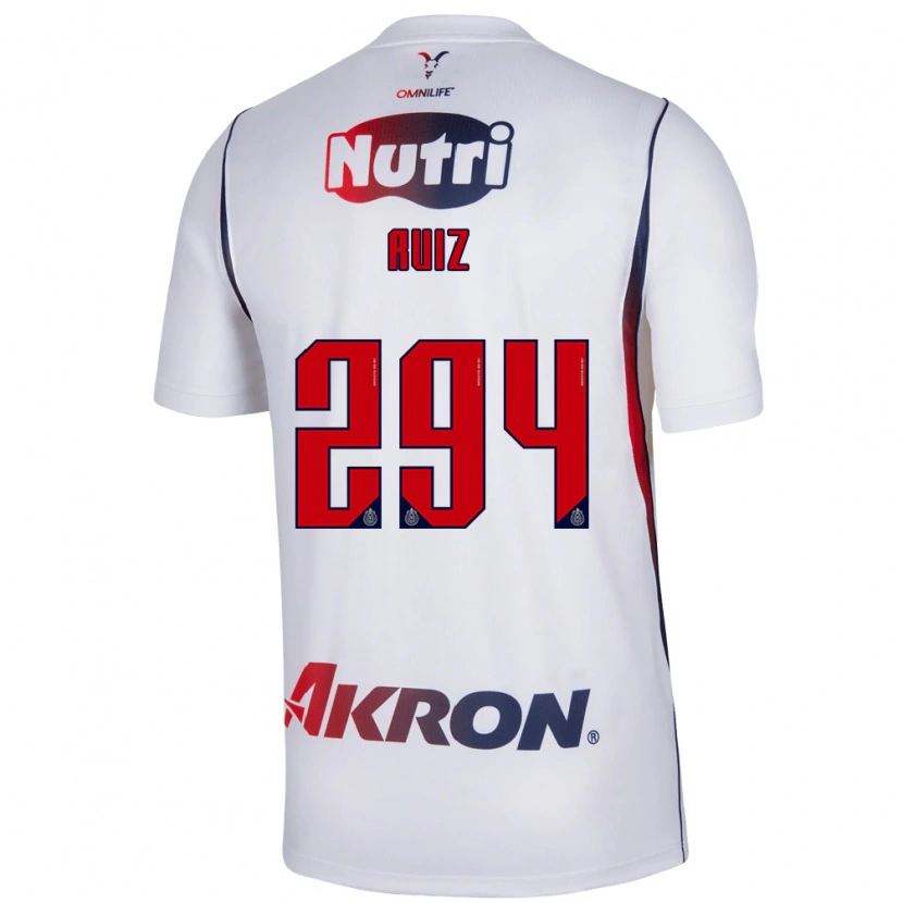 Danxen Enfant Maillot Dilan Ruiz #294 Blanc Bleu Marine Rouge Tenues Extérieur 2026/27 T-Shirt