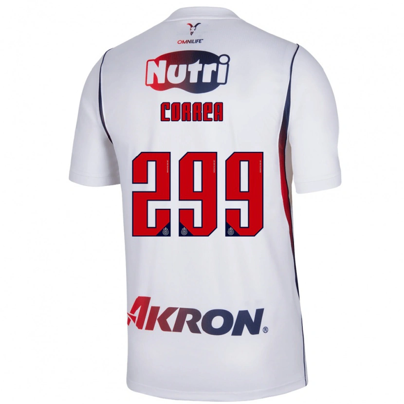 Danxen Enfant Maillot Aarón Correa #299 Blanc Bleu Marine Rouge Tenues Extérieur 2026/27 T-Shirt