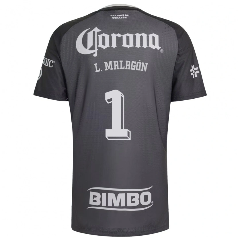 Danxen Enfant Maillot Luis Malagón #1 Gris Blanc Noir Tenues Extérieur 2026/27 T-Shirt