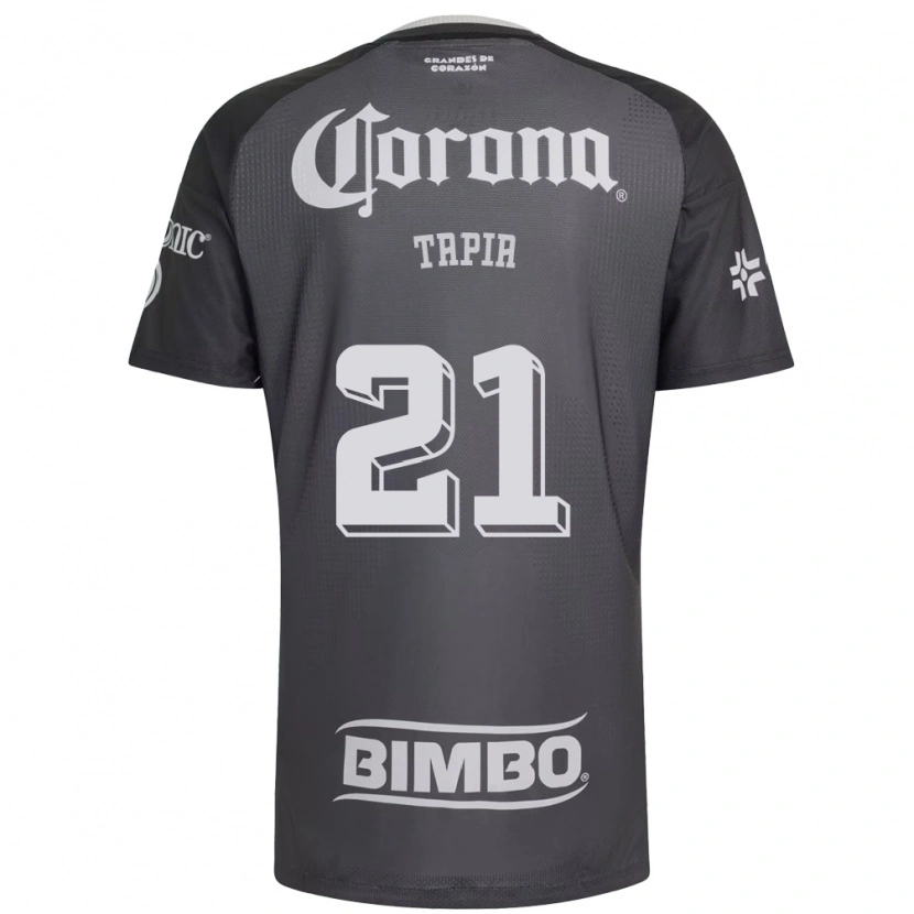 Danxen Enfant Maillot Fernando Tapia #21 Gris Blanc Noir Tenues Extérieur 2026/27 T-Shirt