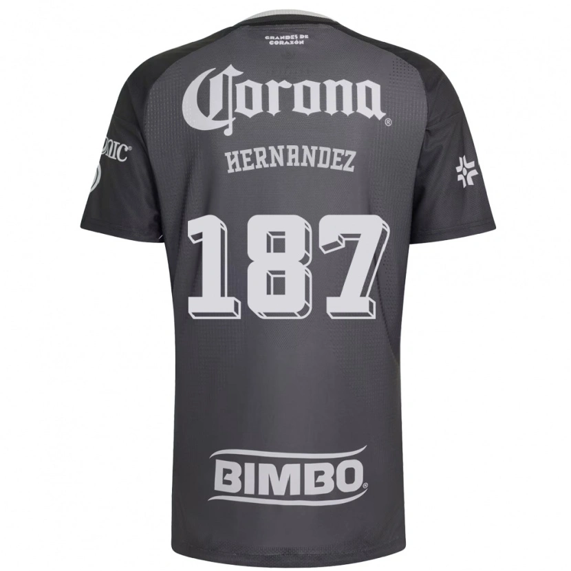 Danxen Enfant Maillot Miguel Hernández #187 Gris Blanc Noir Tenues Extérieur 2026/27 T-Shirt