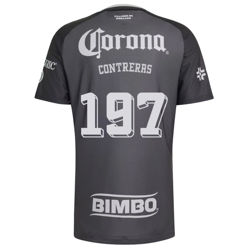 Danxen Enfant Maillot Ángel Contreras #197 Gris Blanc Noir Tenues Extérieur 2026/27 T-Shirt
