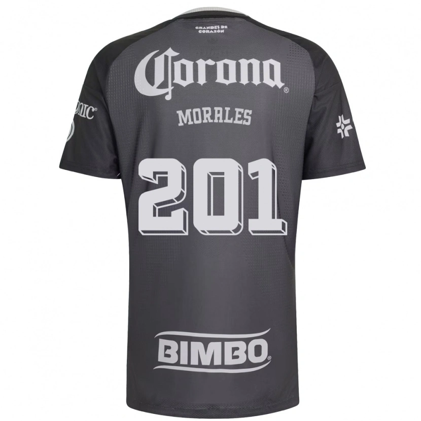 Danxen Enfant Maillot Ángel Morales #201 Gris Blanc Noir Tenues Extérieur 2026/27 T-Shirt