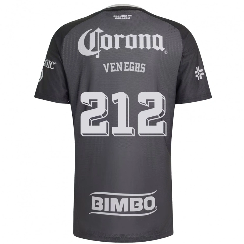 Danxen Enfant Maillot Sebastián Venegas #212 Gris Blanc Noir Tenues Extérieur 2026/27 T-Shirt