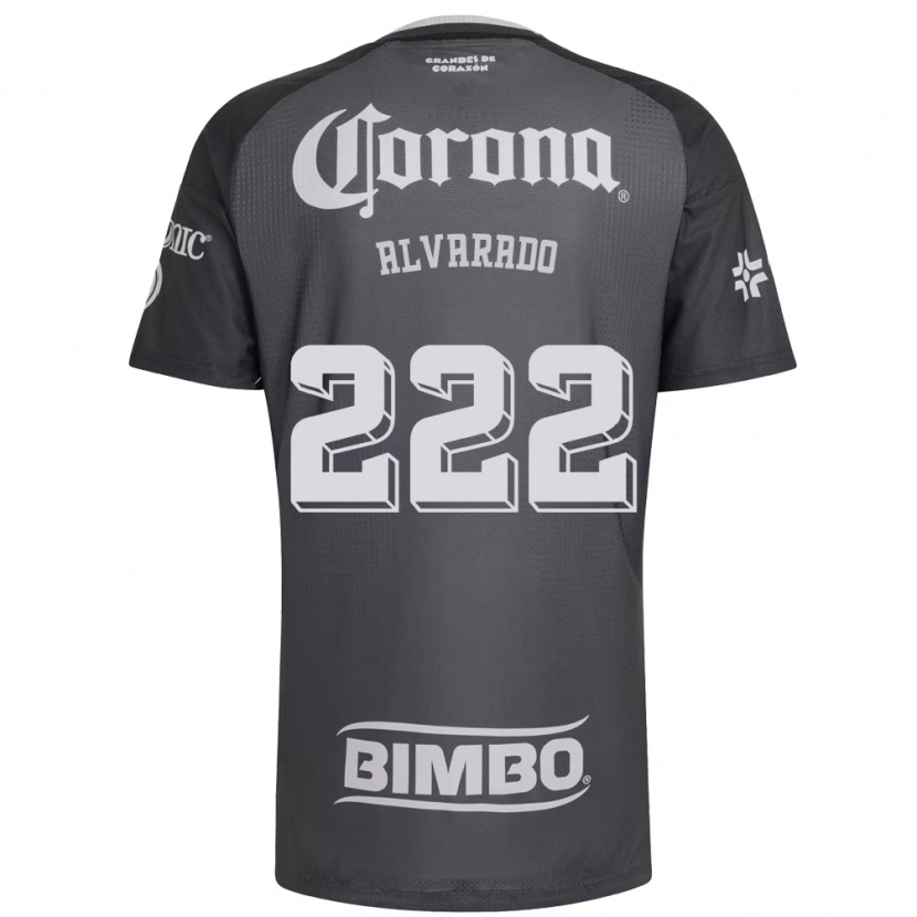 Danxen Enfant Maillot Daniel Alvarado #222 Gris Blanc Noir Tenues Extérieur 2026/27 T-Shirt