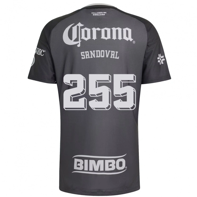 Danxen Enfant Maillot Edson Sandoval #255 Gris Blanc Noir Tenues Extérieur 2026/27 T-Shirt