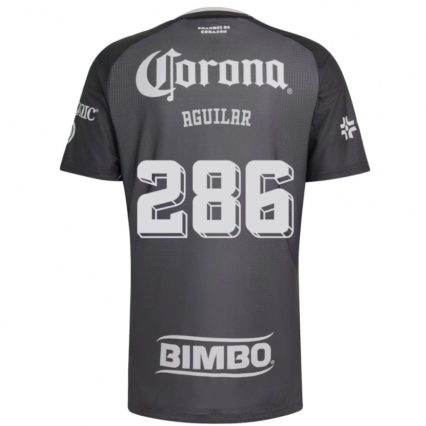 Danxen Enfant Maillot Nicolás Aguilar #286 Gris Blanc Noir Tenues Extérieur 2026/27 T-Shirt