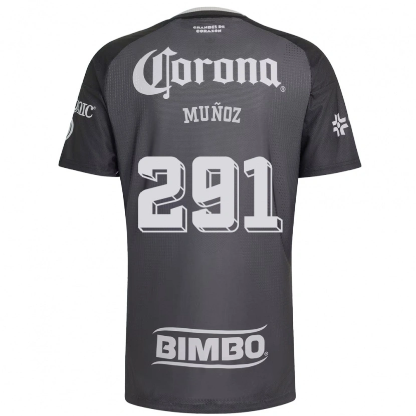 Danxen Enfant Maillot Jorge Muñoz #291 Gris Blanc Noir Tenues Extérieur 2026/27 T-Shirt