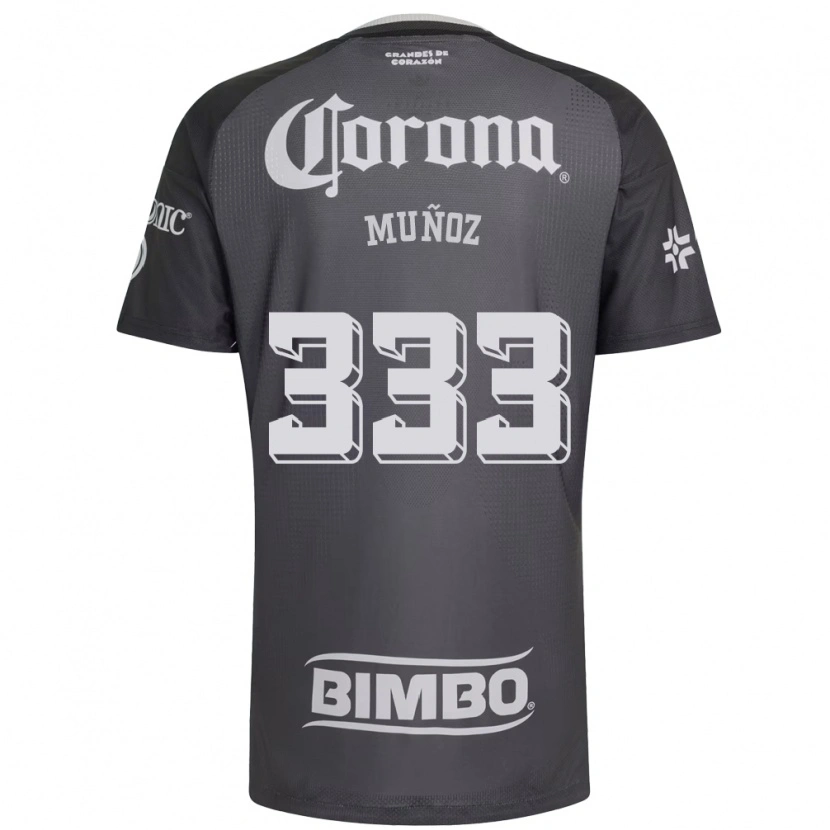 Danxen Enfant Maillot Aarón Muñoz #333 Gris Blanc Noir Tenues Extérieur 2026/27 T-Shirt