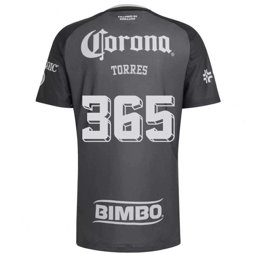 Danxen Enfant Maillot Uriel Torres #365 Gris Blanc Noir Tenues Extérieur 2026/27 T-Shirt