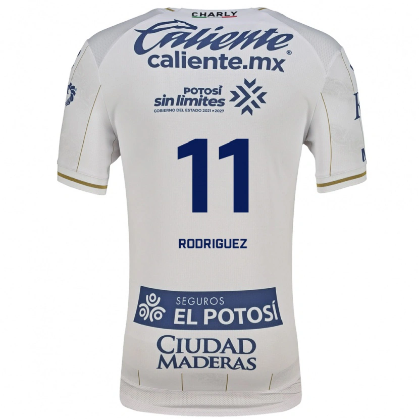Danxen Enfant Maillot David Rodríguez #11 Blanc Bleu Tenues Extérieur 2026/27 T-Shirt