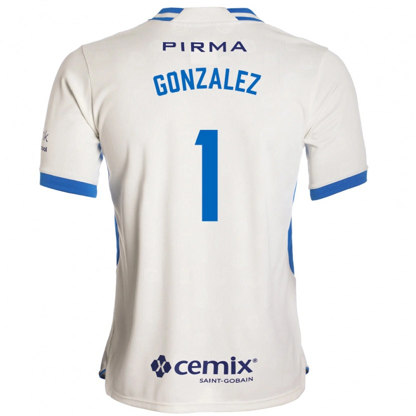 Danxen Enfant Maillot Itzayana Gonzalez #1 Blanc Bleu Rouge Tenues Extérieur 2026/27 T-Shirt