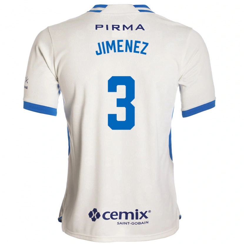 Danxen Enfant Maillot Jaiber Jimenez #3 Blanc Bleu Rouge Tenues Extérieur 2026/27 T-Shirt