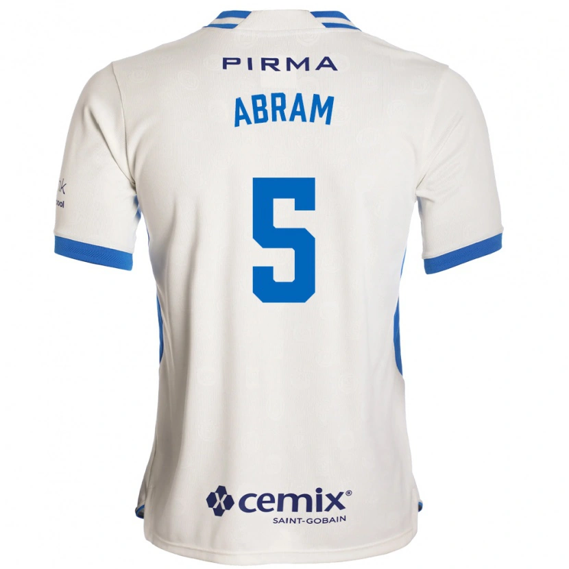 Danxen Enfant Maillot Luis Abram #5 Blanc Bleu Rouge Tenues Extérieur 2026/27 T-Shirt