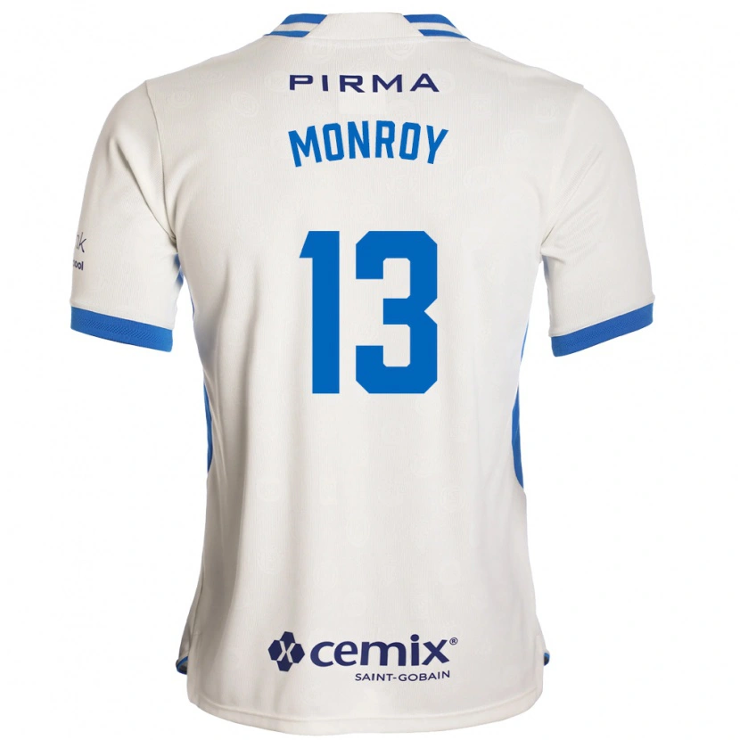 Danxen Enfant Maillot Daniela Monroy #13 Blanc Bleu Rouge Tenues Extérieur 2026/27 T-Shirt