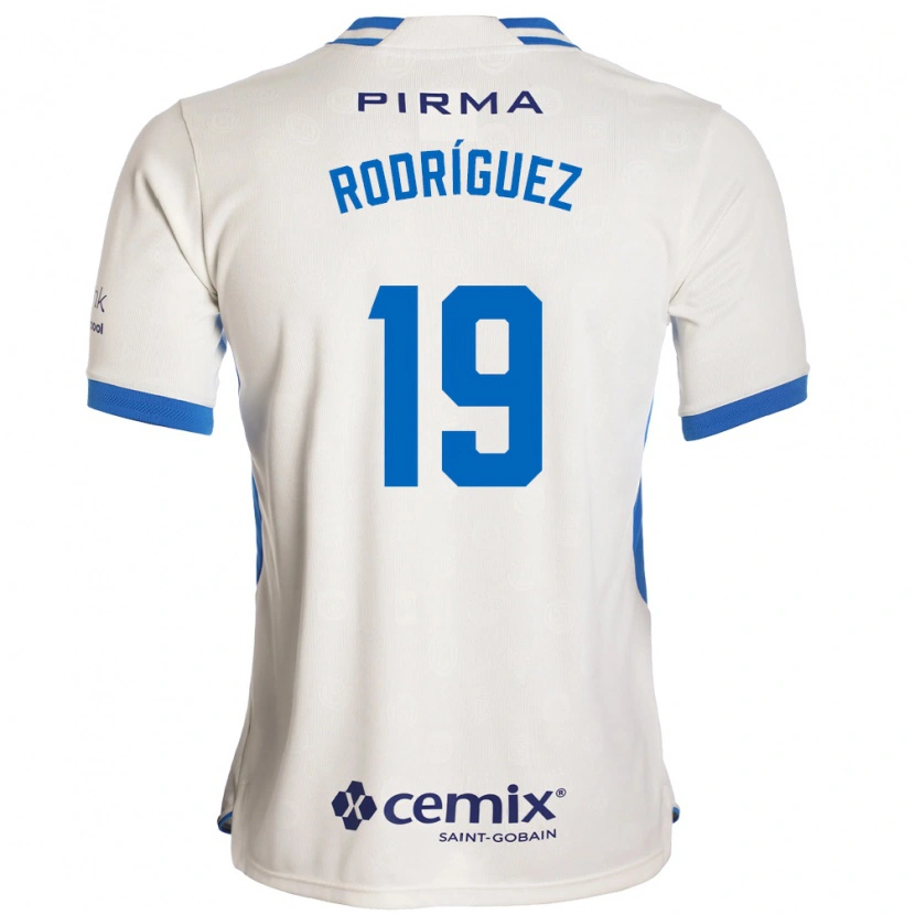 Danxen Enfant Maillot Carlos Rodríguez #19 Blanc Bleu Rouge Tenues Extérieur 2026/27 T-Shirt