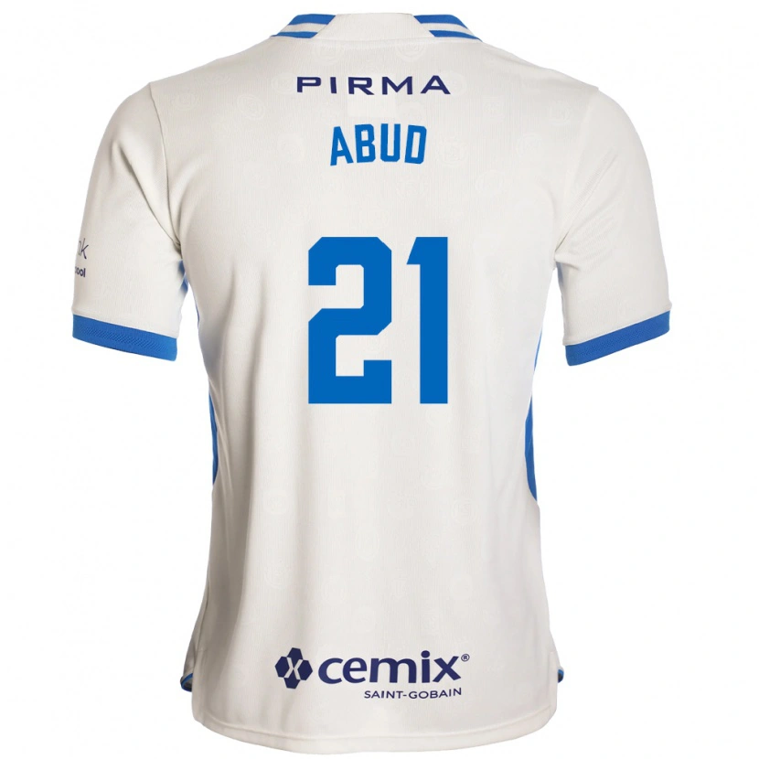 Danxen Enfant Maillot Karime Abud #21 Blanc Bleu Rouge Tenues Extérieur 2026/27 T-Shirt