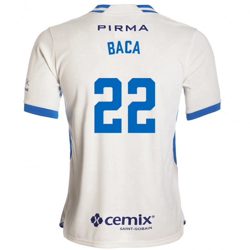 Danxen Enfant Maillot Rafael Baca #22 Blanc Bleu Rouge Tenues Extérieur 2026/27 T-Shirt