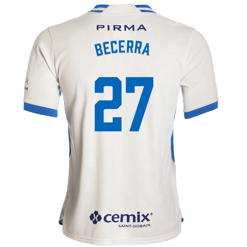 Danxen Enfant Maillot Ana Becerra #27 Blanc Bleu Rouge Tenues Extérieur 2026/27 T-Shirt
