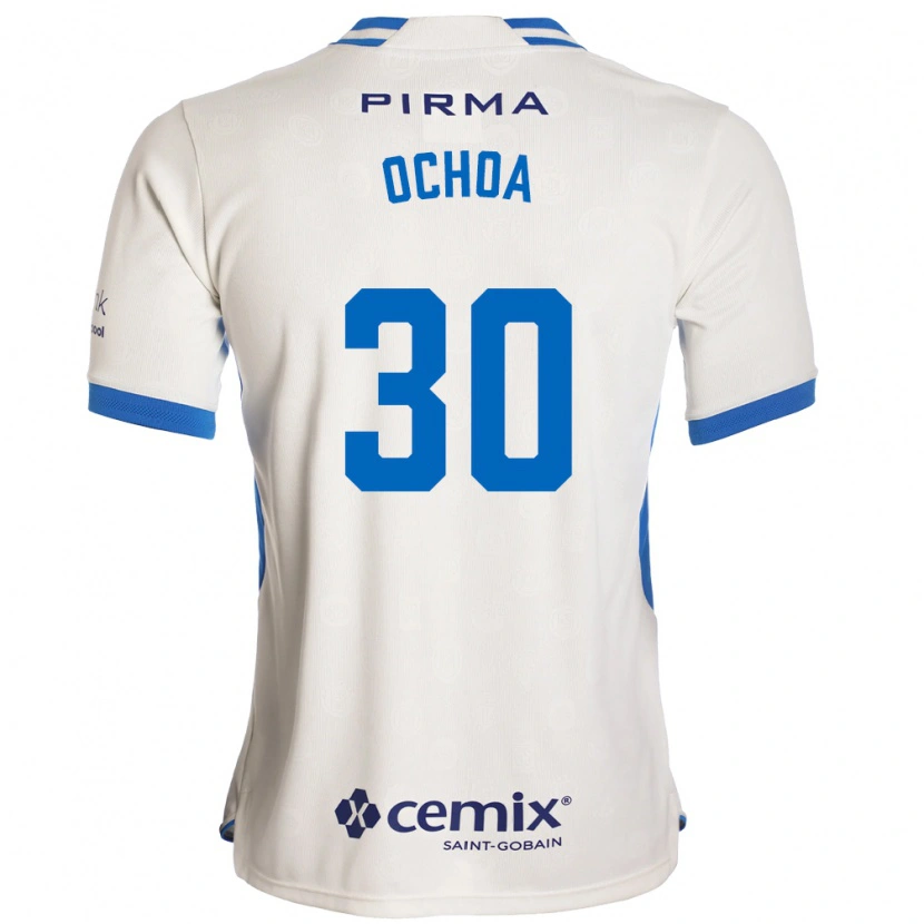 Danxen Enfant Maillot Emmanuel Ochoa #30 Blanc Bleu Rouge Tenues Extérieur 2026/27 T-Shirt