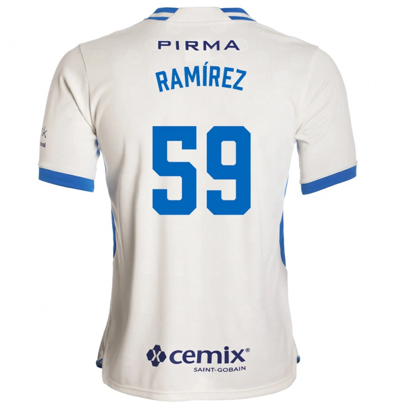 Danxen Enfant Maillot Diego Ramírez #59 Blanc Bleu Rouge Tenues Extérieur 2026/27 T-Shirt