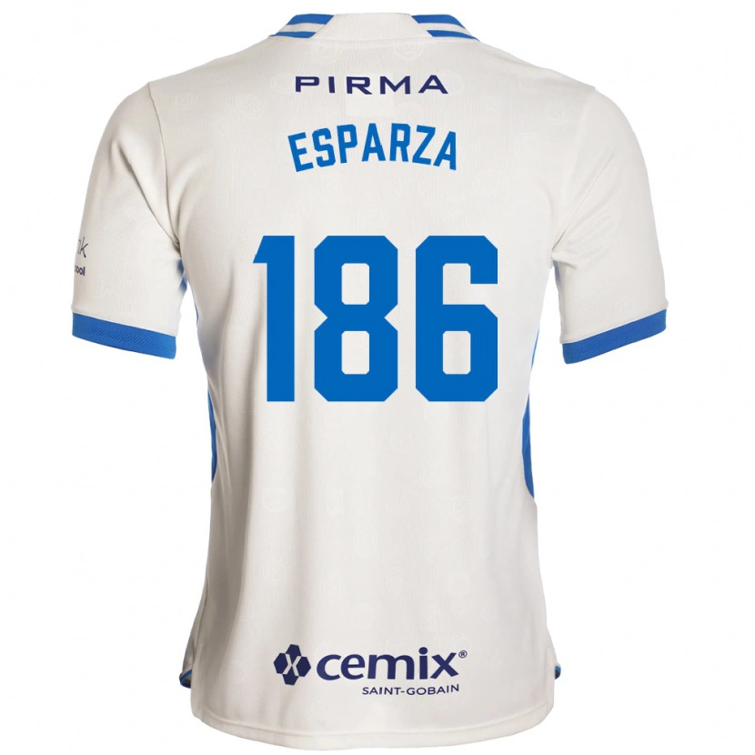 Danxen Enfant Maillot Rogelio Esparza #186 Blanc Bleu Rouge Tenues Extérieur 2026/27 T-Shirt