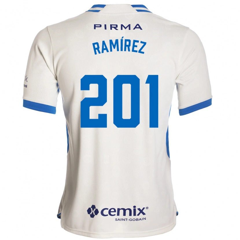 Danxen Enfant Maillot Orlando Ramírez #201 Blanc Bleu Rouge Tenues Extérieur 2026/27 T-Shirt