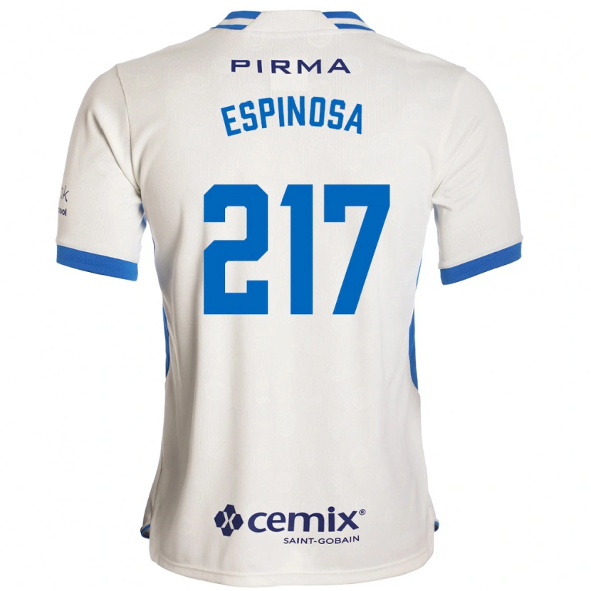 Danxen Enfant Maillot Samuel Espinosa #217 Blanc Bleu Rouge Tenues Extérieur 2026/27 T-Shirt