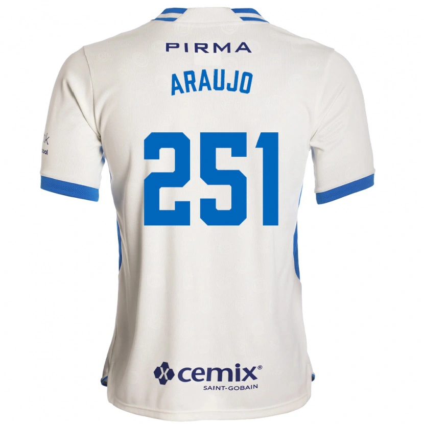 Danxen Enfant Maillot Francisco Araujo #251 Blanc Bleu Rouge Tenues Extérieur 2026/27 T-Shirt