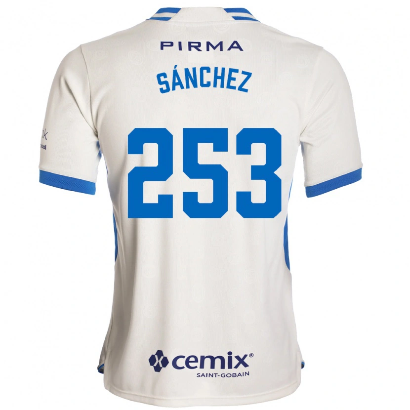 Danxen Enfant Maillot Pablo Sánchez #253 Blanc Bleu Rouge Tenues Extérieur 2026/27 T-Shirt