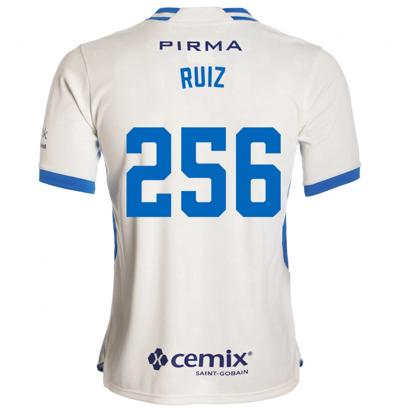 Danxen Enfant Maillot Fernando Ruiz #256 Blanc Bleu Rouge Tenues Extérieur 2026/27 T-Shirt