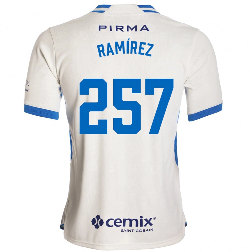 Danxen Enfant Maillot Jacobo Ramírez #257 Blanc Bleu Rouge Tenues Extérieur 2026/27 T-Shirt