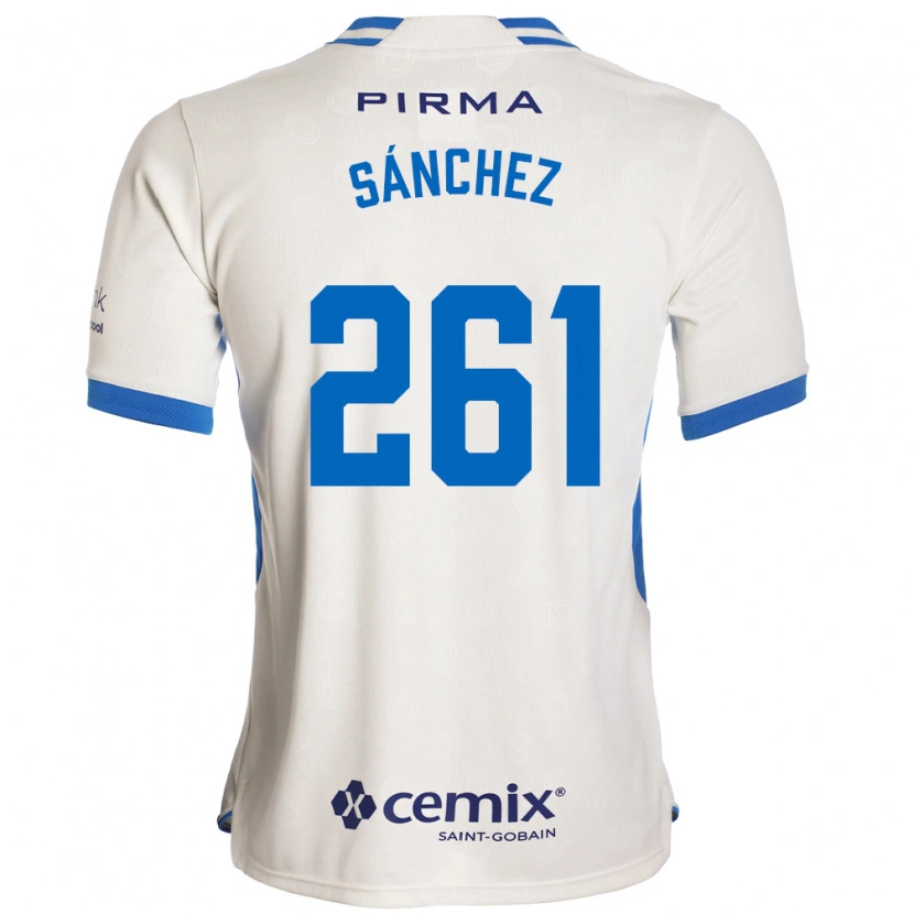 Danxen Enfant Maillot Paulo Sánchez #261 Blanc Bleu Rouge Tenues Extérieur 2026/27 T-Shirt