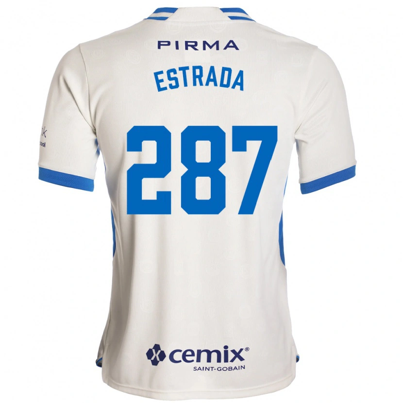 Danxen Enfant Maillot Hernán Estrada #287 Blanc Bleu Rouge Tenues Extérieur 2026/27 T-Shirt