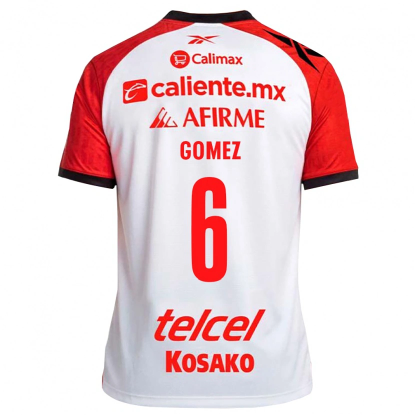 Danxen Enfant Maillot Alejandro Gómez #6 Rouge Blanc Noir Tenues Extérieur 2026/27 T-Shirt
