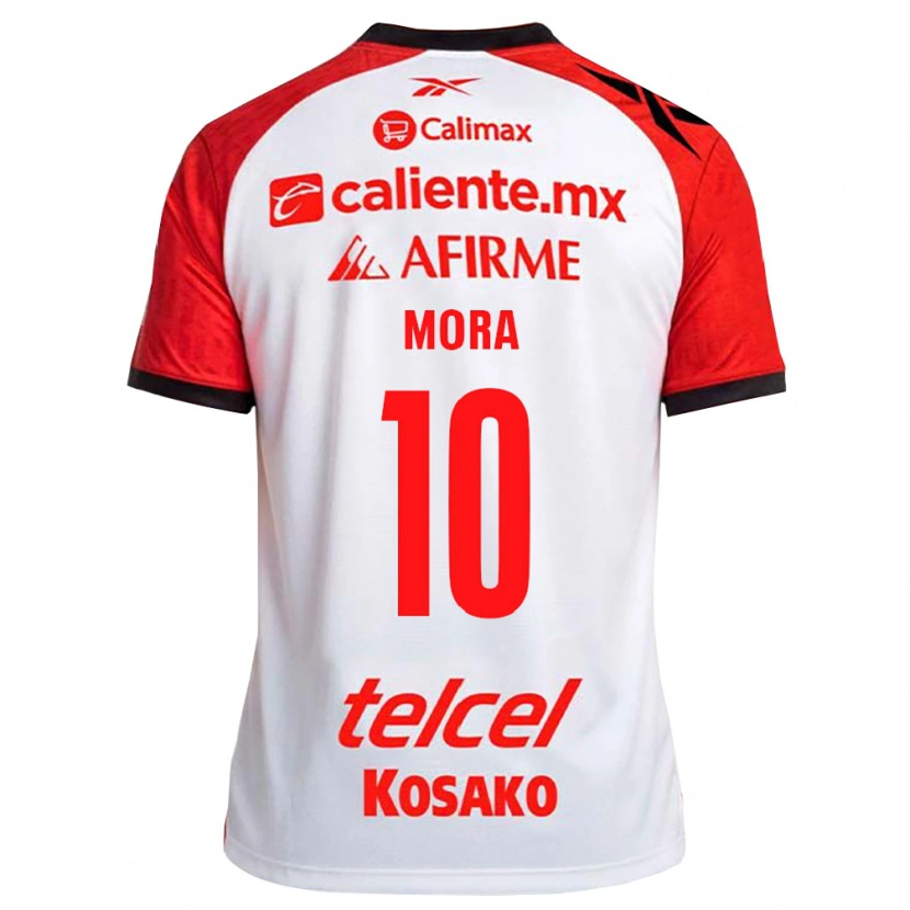 Danxen Enfant Maillot Gilberto Mora #10 Rouge Blanc Noir Tenues Extérieur 2026/27 T-Shirt