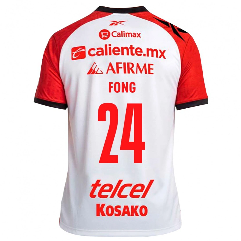 Danxen Enfant Maillot Michel Fong #24 Rouge Blanc Noir Tenues Extérieur 2026/27 T-Shirt
