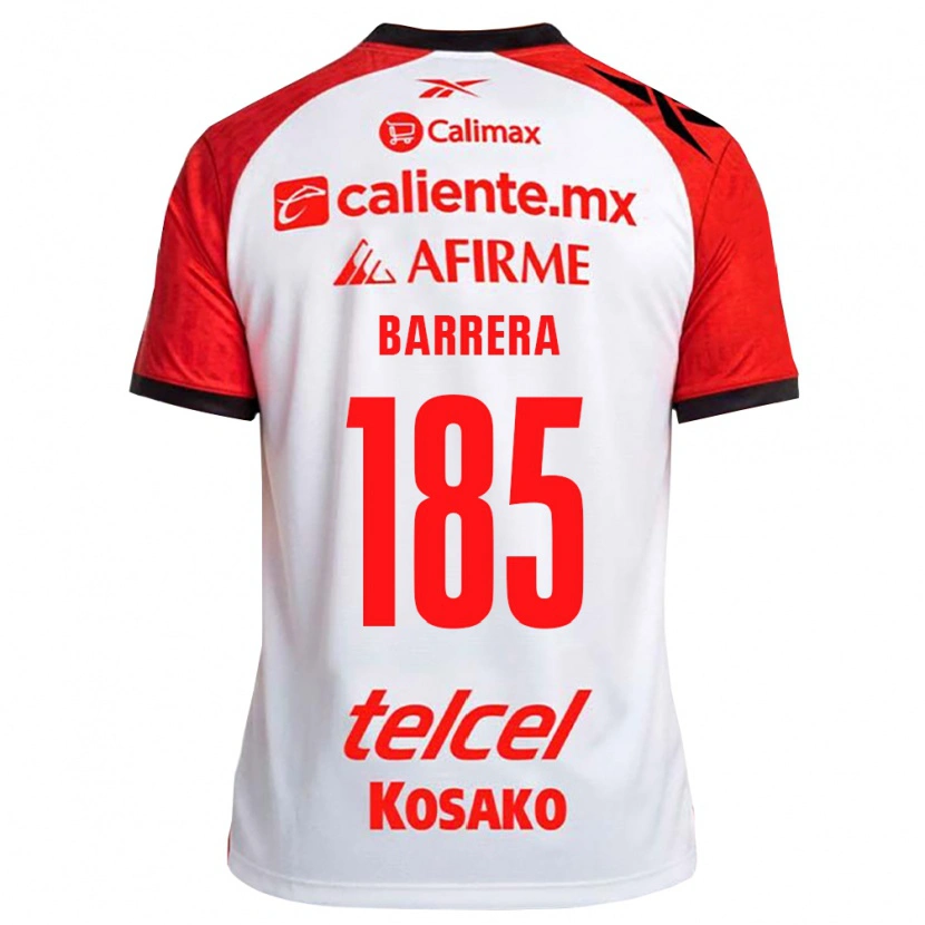 Danxen Enfant Maillot Geonathan Barrera #185 Rouge Blanc Noir Tenues Extérieur 2026/27 T-Shirt