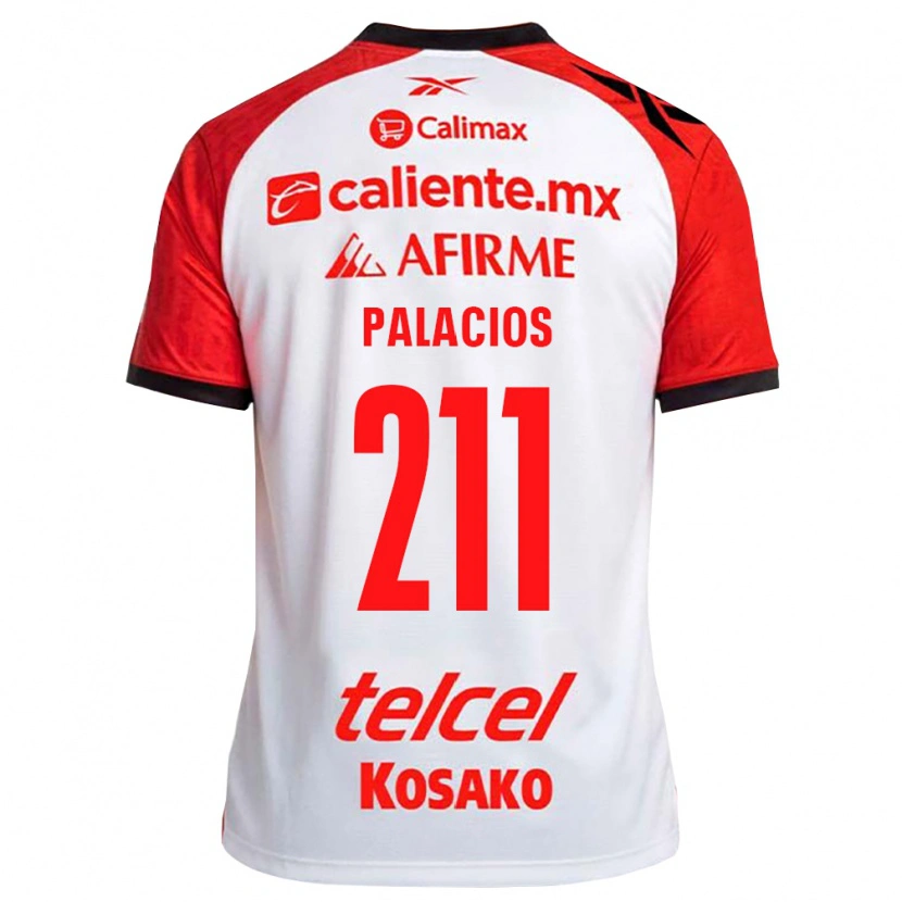 Danxen Enfant Maillot Brian Palacios #211 Rouge Blanc Noir Tenues Extérieur 2026/27 T-Shirt