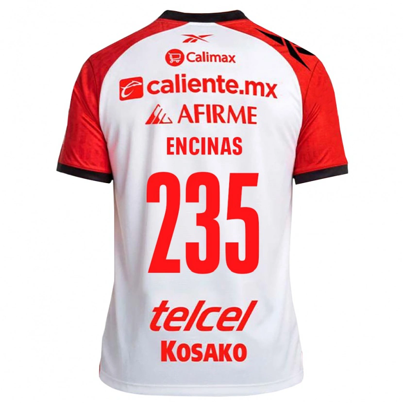 Danxen Enfant Maillot José Encinas #235 Rouge Blanc Noir Tenues Extérieur 2026/27 T-Shirt