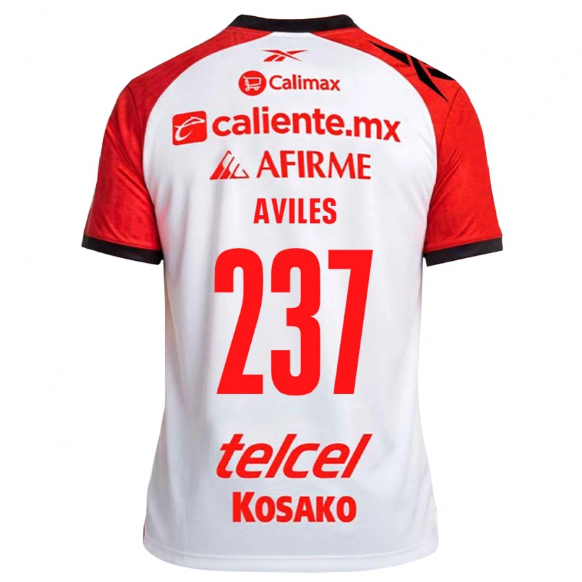 Danxen Enfant Maillot Emiliano Áviles #237 Rouge Blanc Noir Tenues Extérieur 2026/27 T-Shirt