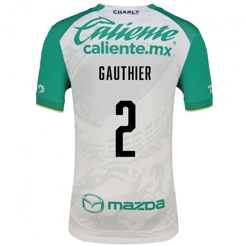 Danxen Enfant Maillot Valentín Gauthier #2 Vert Clair Blanc Tenues Extérieur 2026/27 T-Shirt