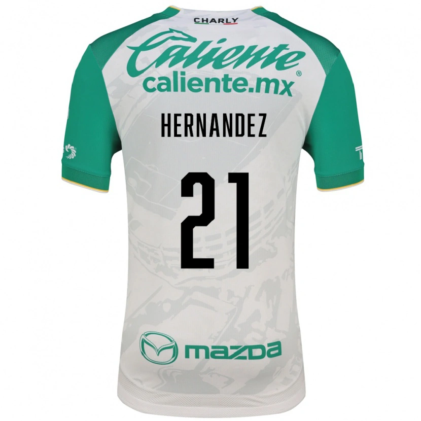 Danxen Enfant Maillot Alexa Hernández #21 Vert Clair Blanc Tenues Extérieur 2026/27 T-Shirt