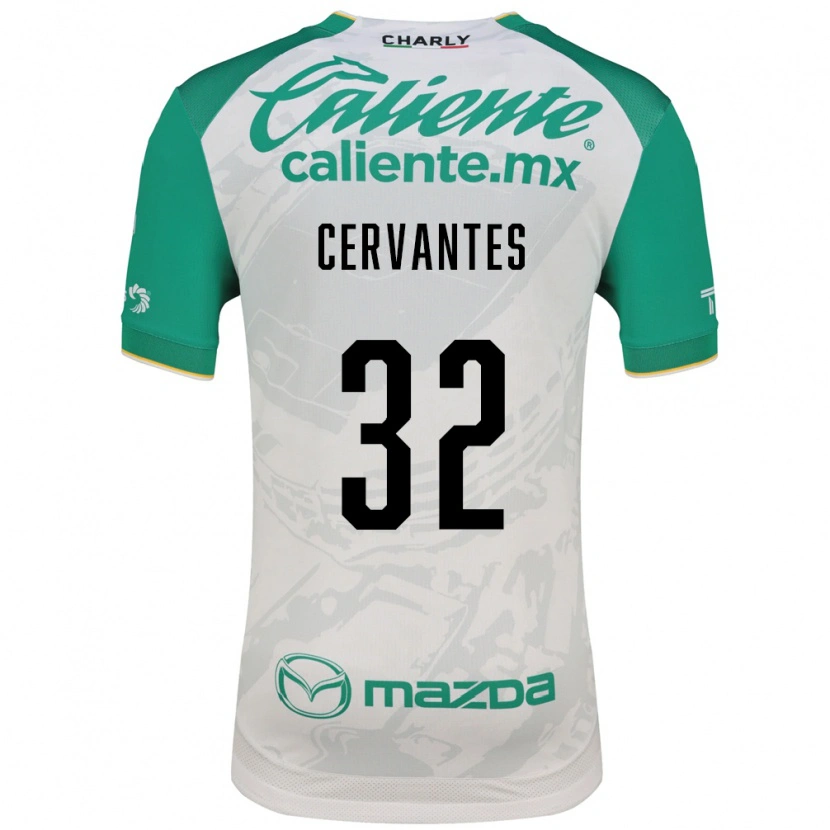 Danxen Enfant Maillot Luis Cervantes #32 Vert Clair Blanc Tenues Extérieur 2026/27 T-Shirt