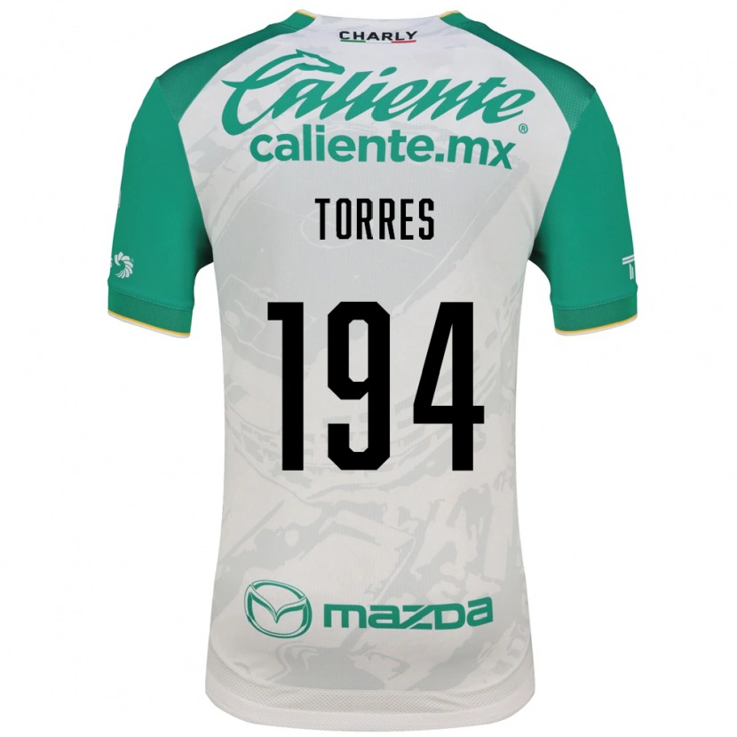 Danxen Enfant Maillot Erick Torres #194 Vert Clair Blanc Tenues Extérieur 2026/27 T-Shirt