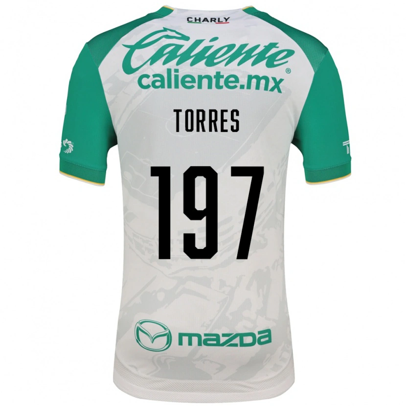 Danxen Enfant Maillot Erick Torres #197 Vert Clair Blanc Tenues Extérieur 2026/27 T-Shirt