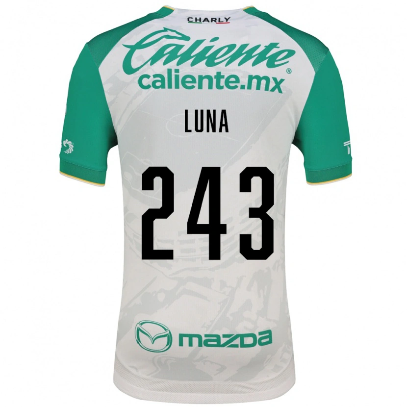 Danxen Enfant Maillot Sergio Luna #243 Vert Clair Blanc Tenues Extérieur 2026/27 T-Shirt